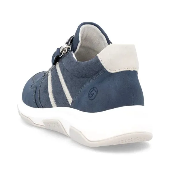 Remonte Women's Walking Sneakers- Blue Combi