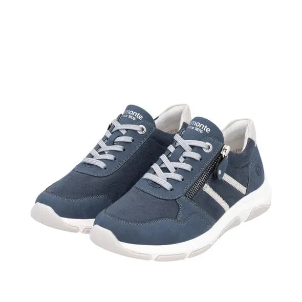 Remonte Women's Walking Sneakers- Blue Combi