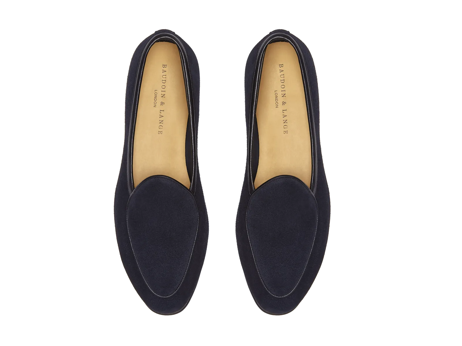 Sagan Classic Loafers in Midnight Navy Asteria Suede with Leather Sole