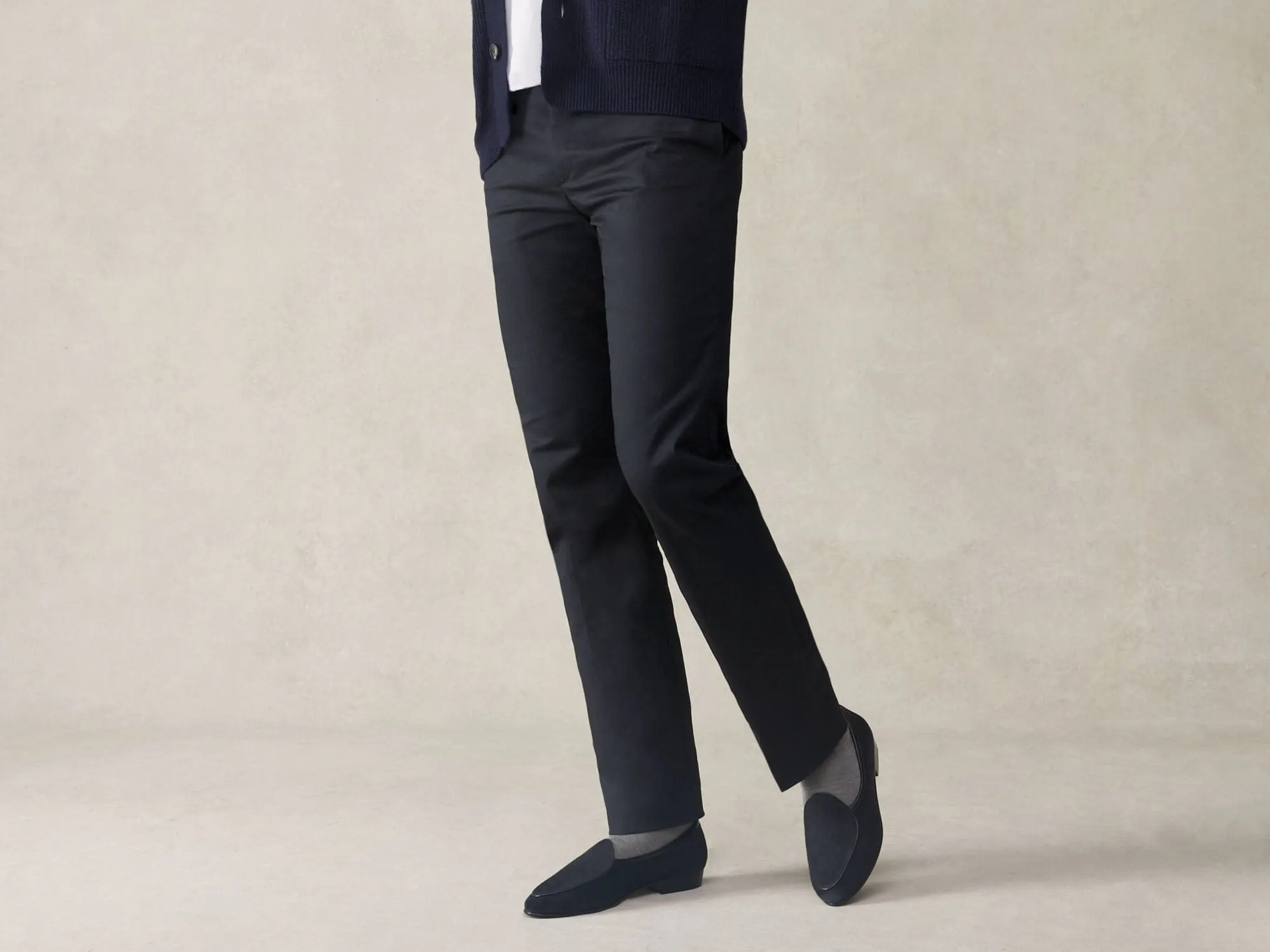 Sagan Classic Loafers in Midnight Navy Asteria Suede with Leather Sole