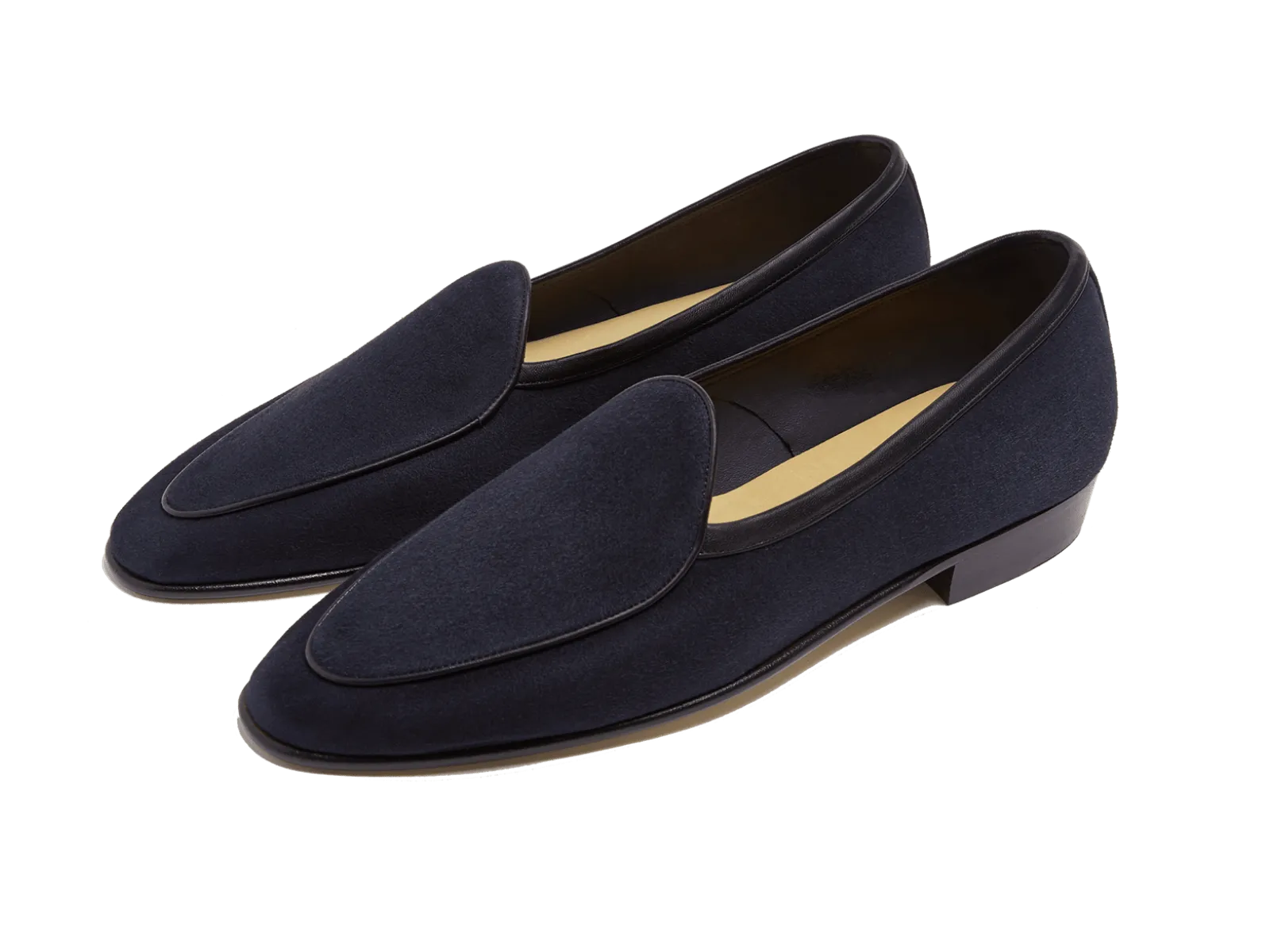 Sagan Classic Loafers in Midnight Navy Asteria Suede with Leather Sole