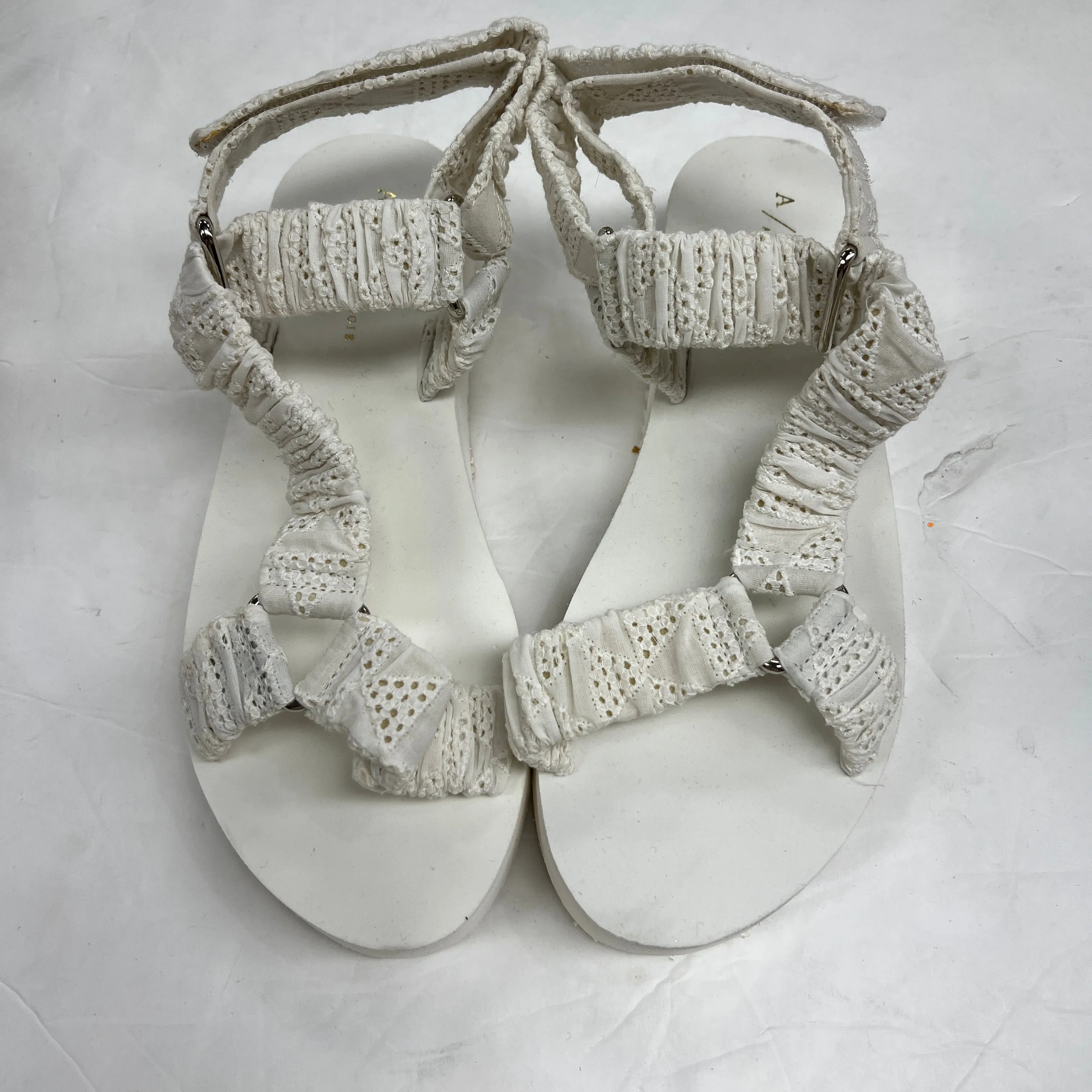 Sandals Flats By Anthropologie In White, Size:8.5