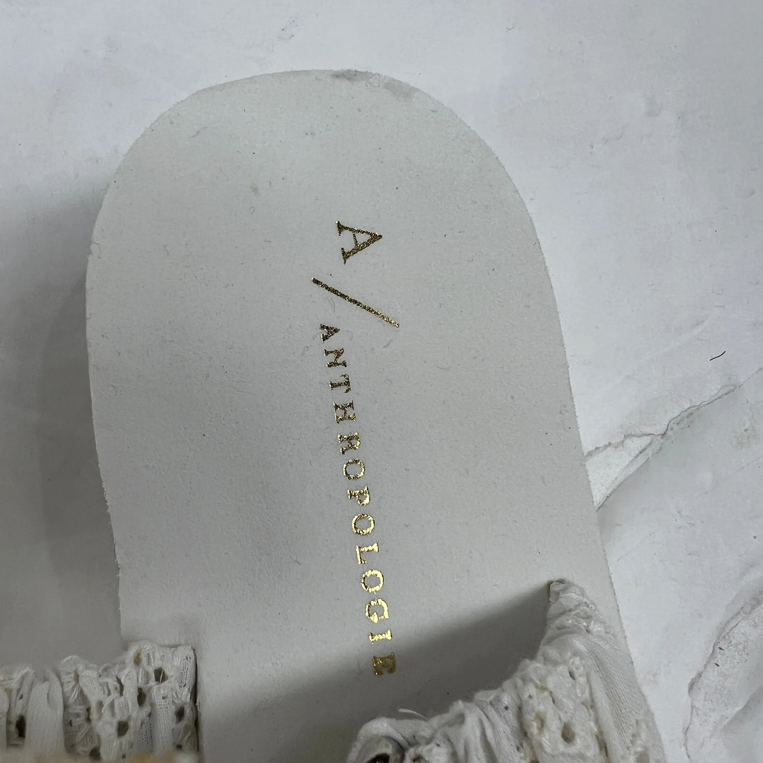 Sandals Flats By Anthropologie In White, Size:8.5
