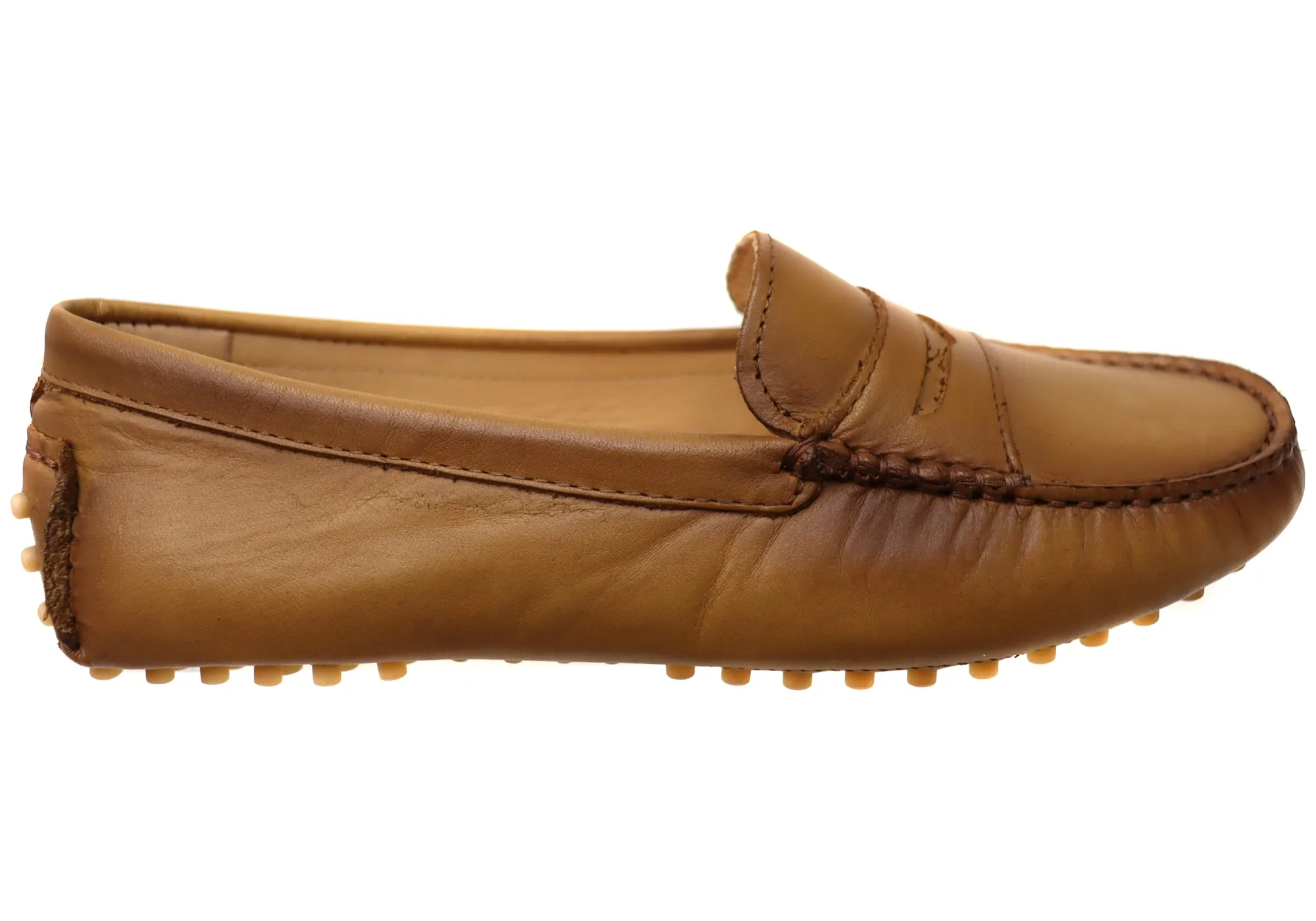 Savelli Stephanie Womens Comfort Leather Loafer Shoes Made In Brazil