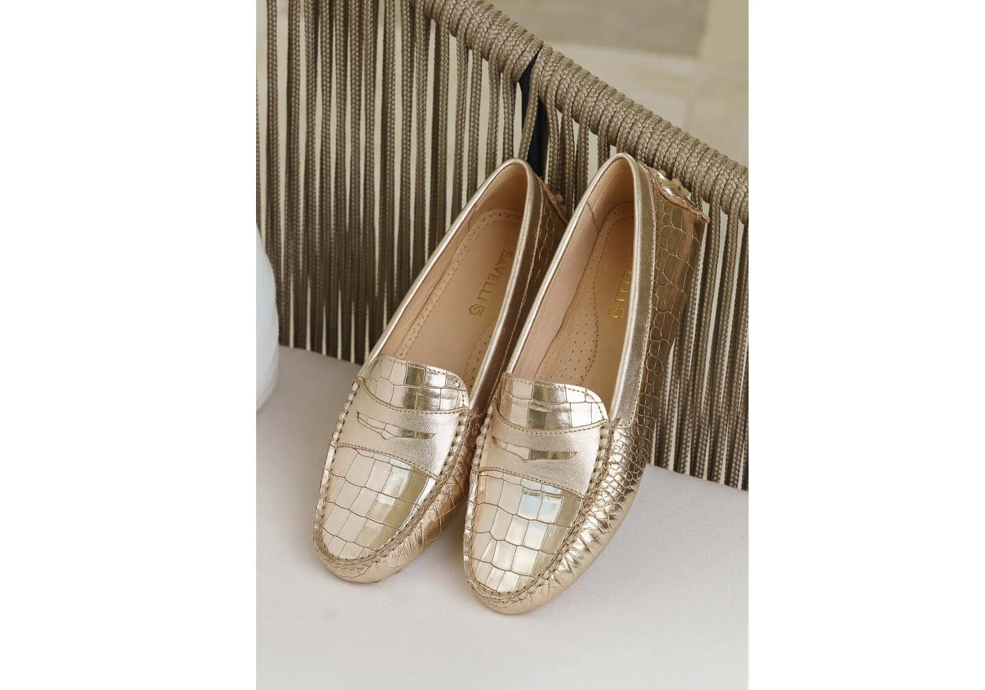 Savelli Stephanie Womens Comfort Leather Loafer Shoes Made In Brazil