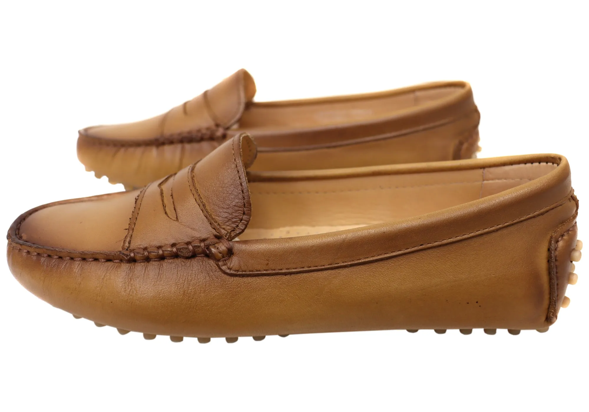 Savelli Stephanie Womens Comfort Leather Loafer Shoes Made In Brazil