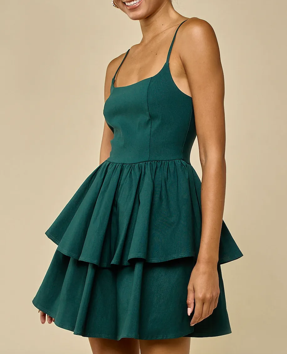 Sleeveless Tiered Mini Dress