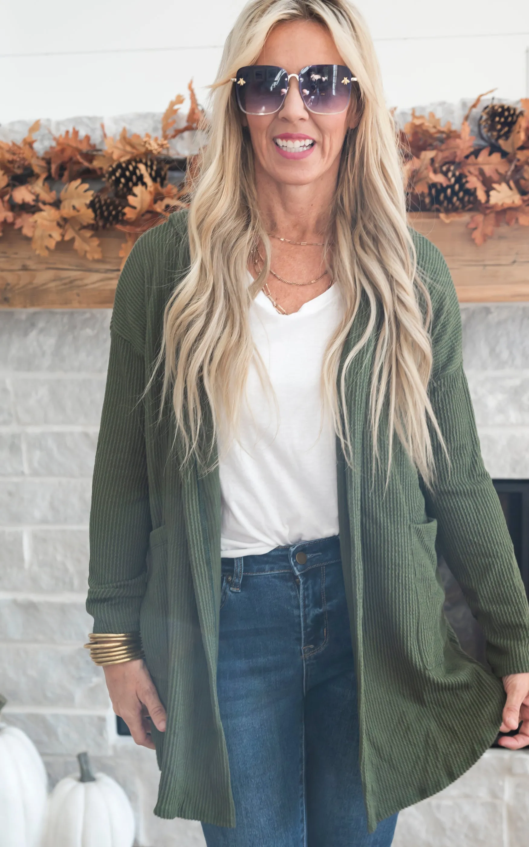 Solid Ribbed Hooded Cardigan - Final Sale