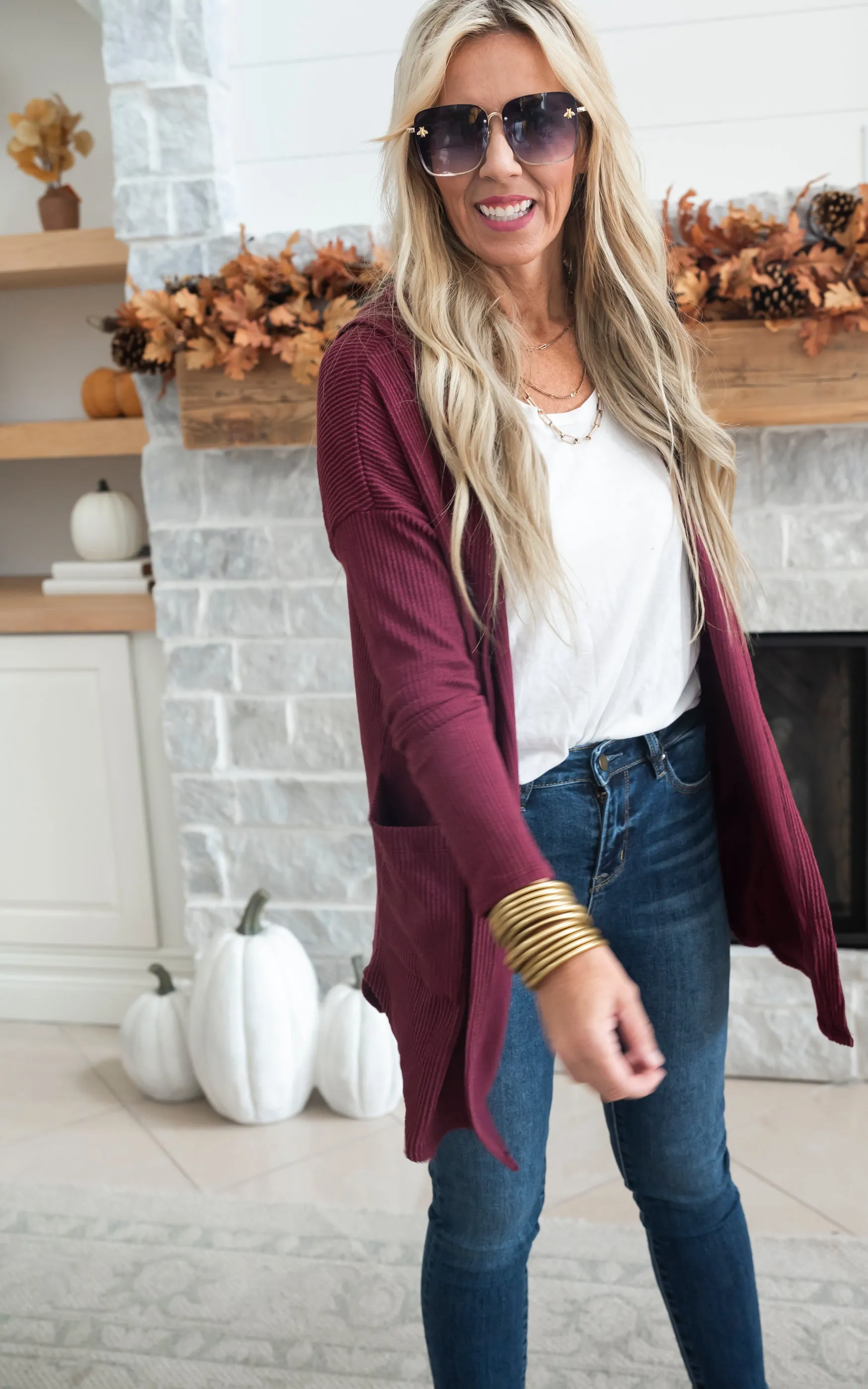 Solid Ribbed Hooded Cardigan - Final Sale