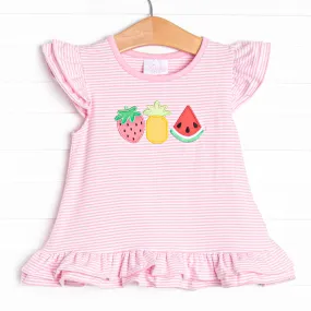 Spring Snacks Applique Top, Pink