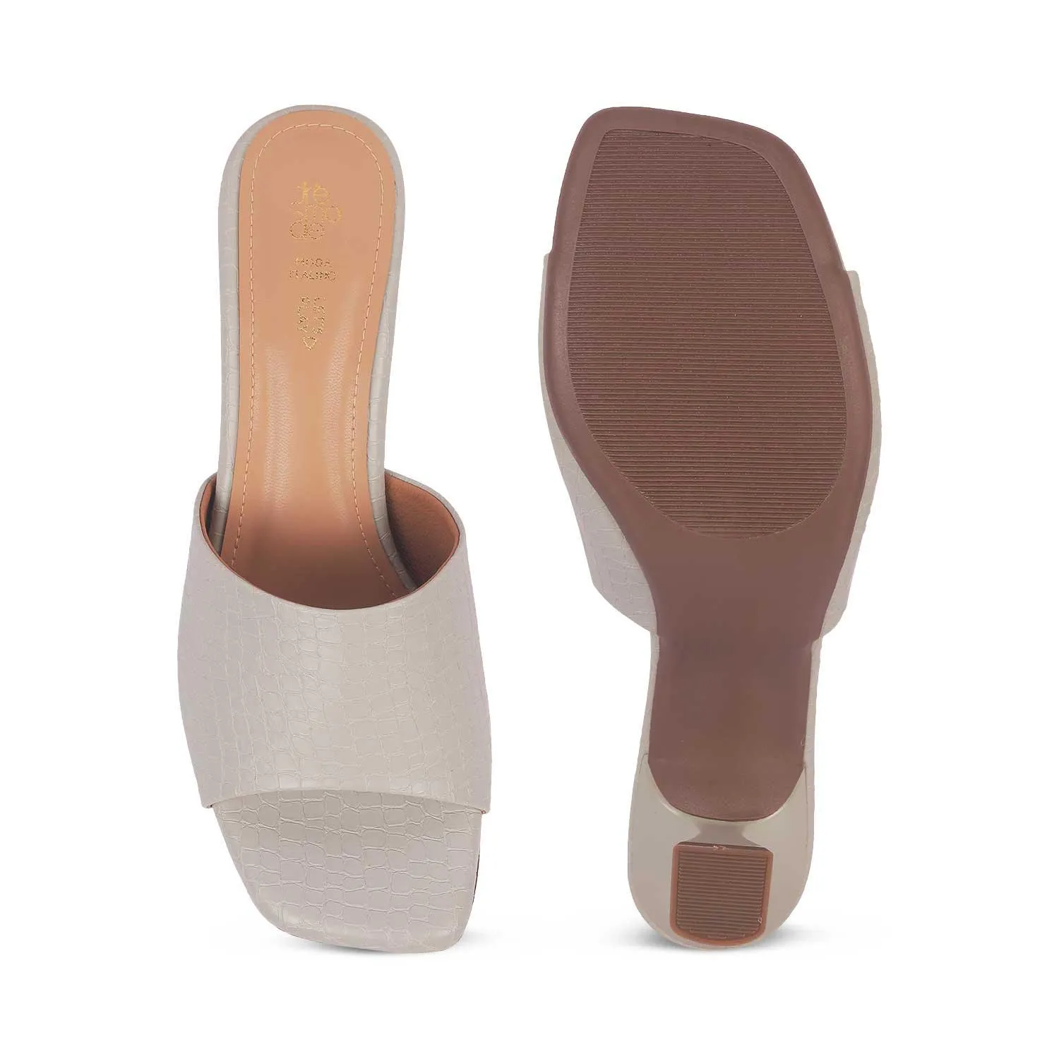 Tresmode Bray Grey Women's Casual Heel Sandals