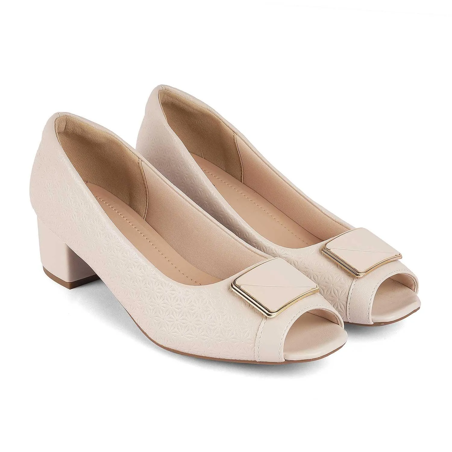 Tresmode Treroy Beige Women's Peep Toe Sandals