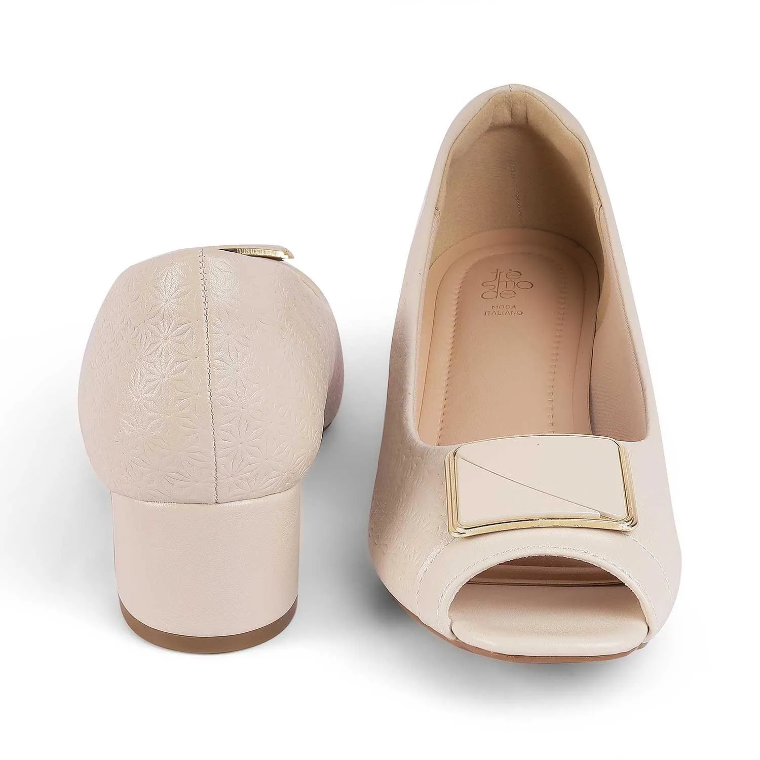 Tresmode Treroy Beige Women's Peep Toe Sandals