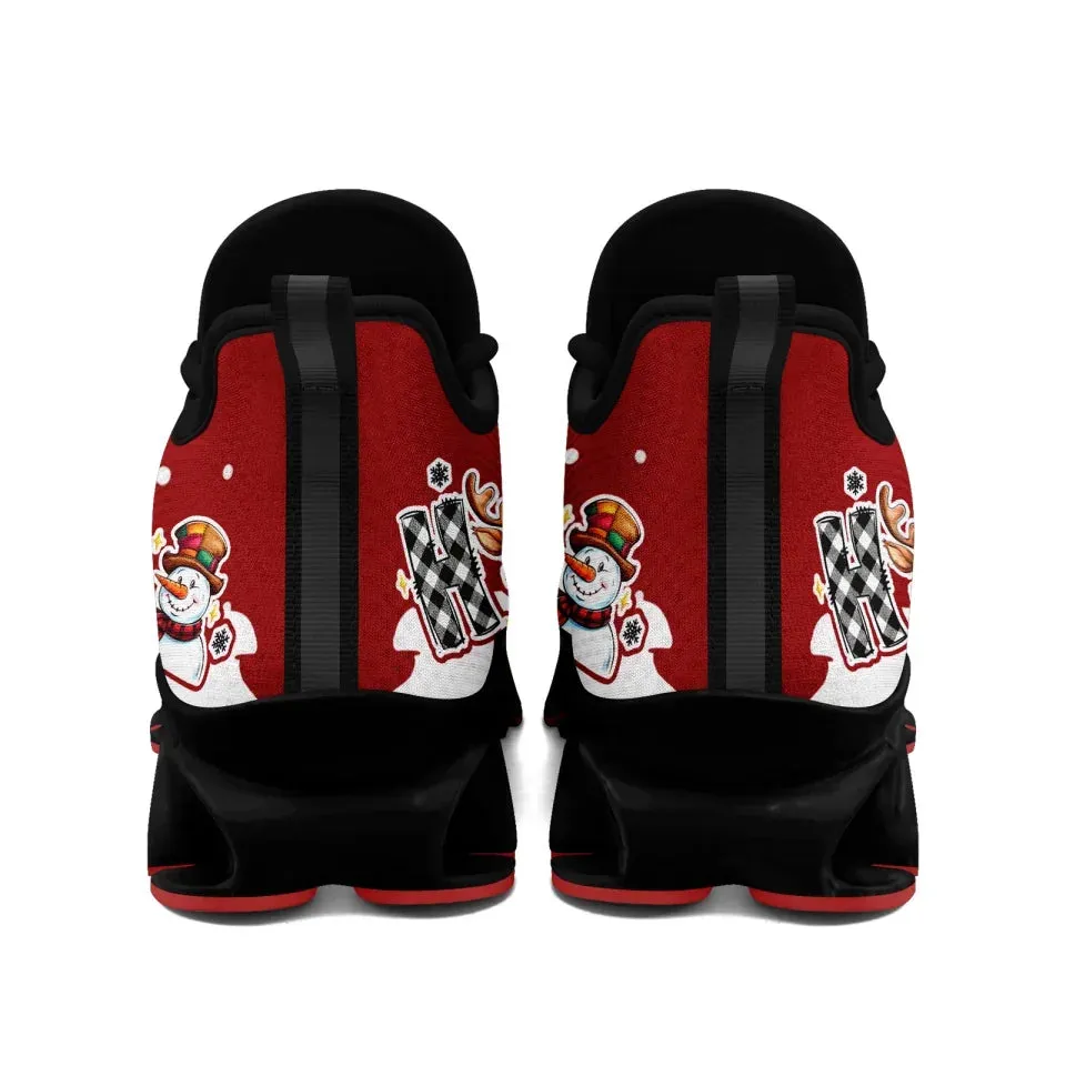Unique Gift,Personalized Xmas Cloud Sneakers, Custom Reindeer & Snow Shoes,  Best Christmas Gift