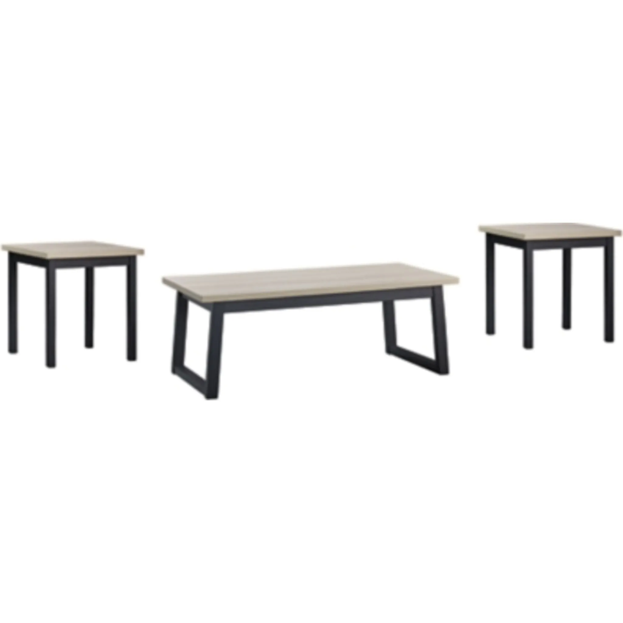 Waylowe 3 Pack Tables - Natural/Black