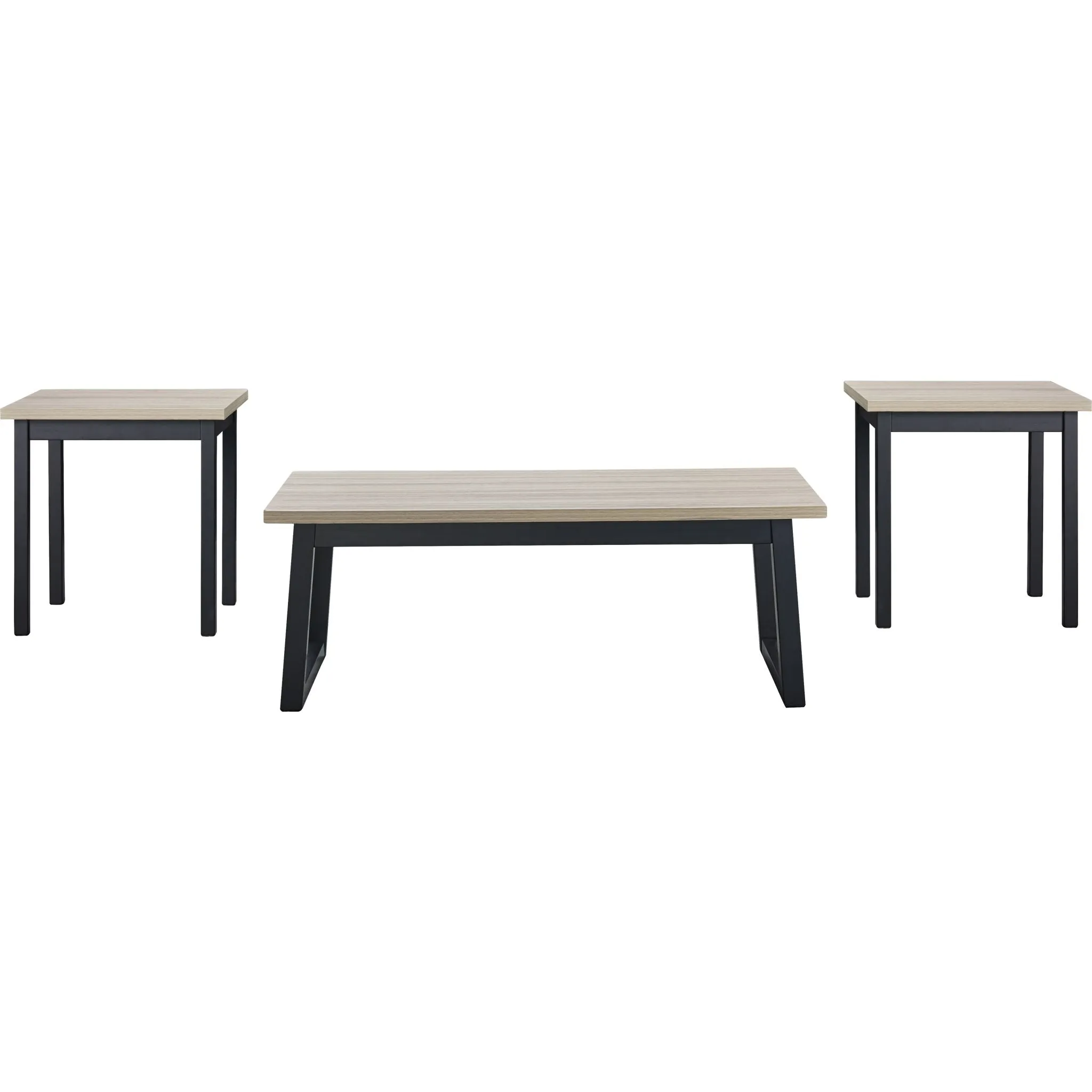 Waylowe 3 Pack Tables - Natural/Black