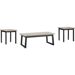 Waylowe 3 Pack Tables - Natural/Black