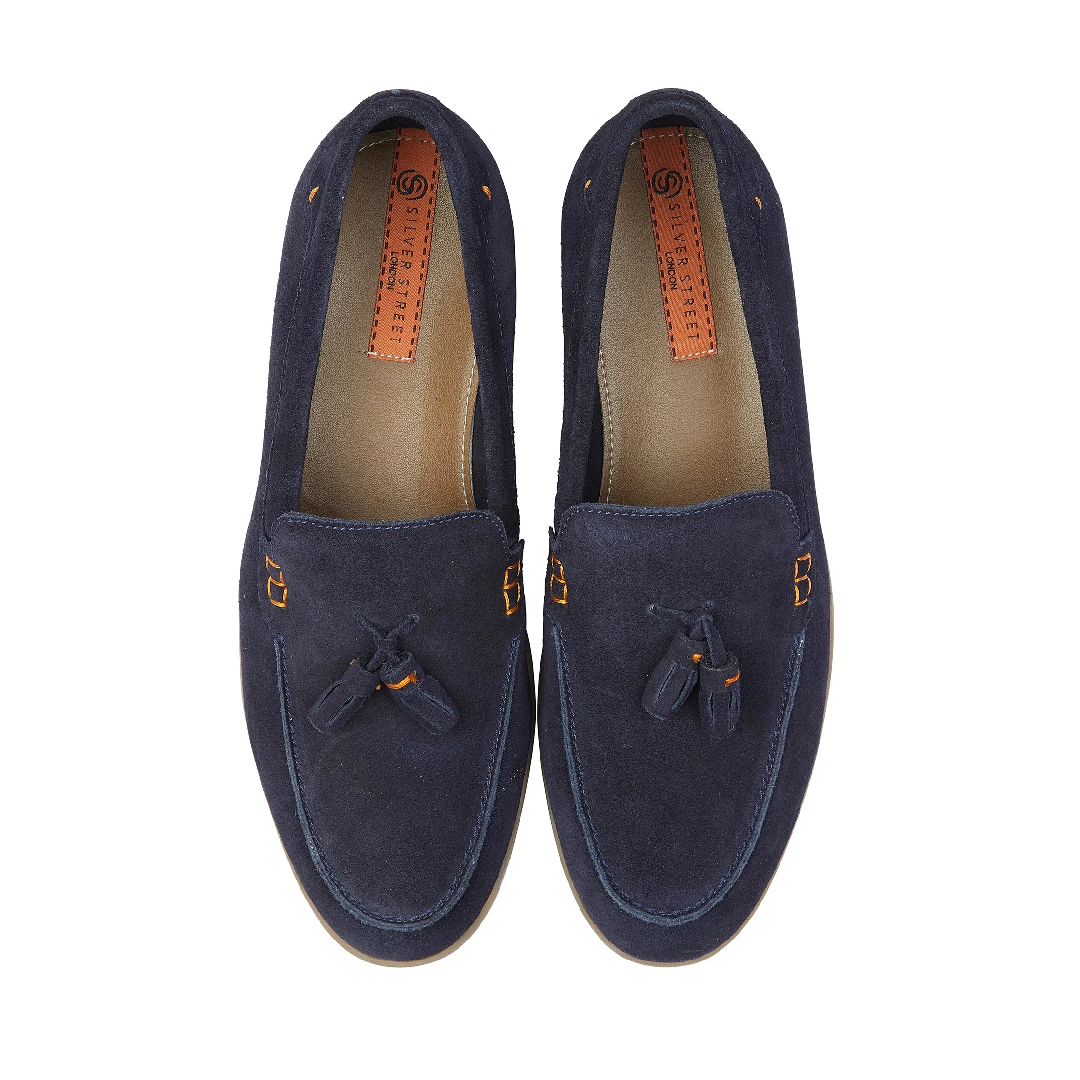 Wembley Suede Leather Tassel Loafer - Navy