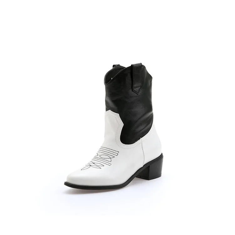 Women's Printed High Heel Short Boots