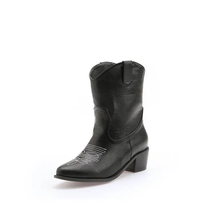 Women's Printed High Heel Short Boots