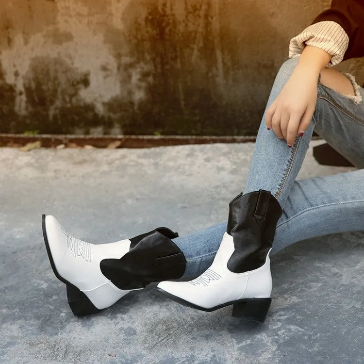 Women's Printed High Heel Short Boots