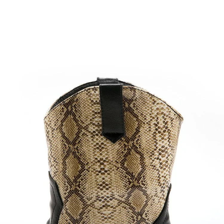 Women's Printed High Heel Short Boots